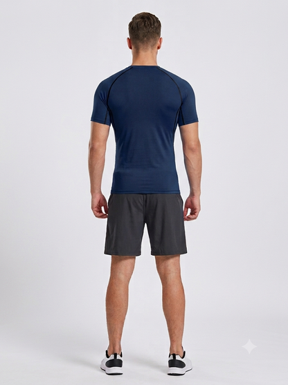 tee shirt compression bleu 3