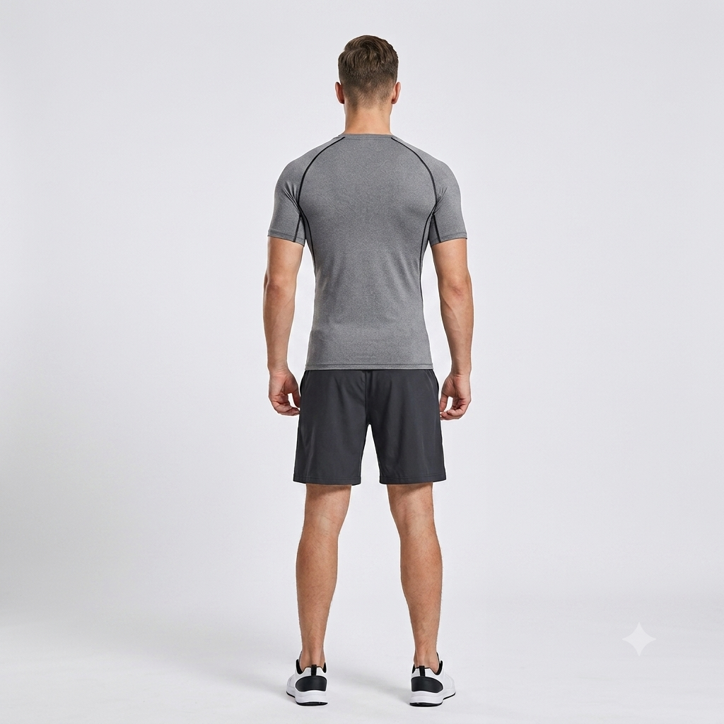 tee shirt compression gris 3
