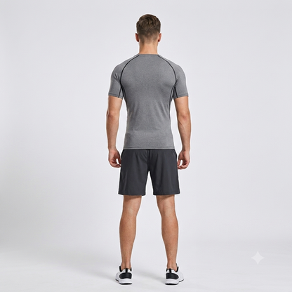 tee shirt compression gris 3