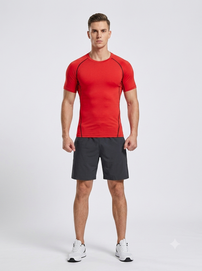tee shirt compression rouge 1
