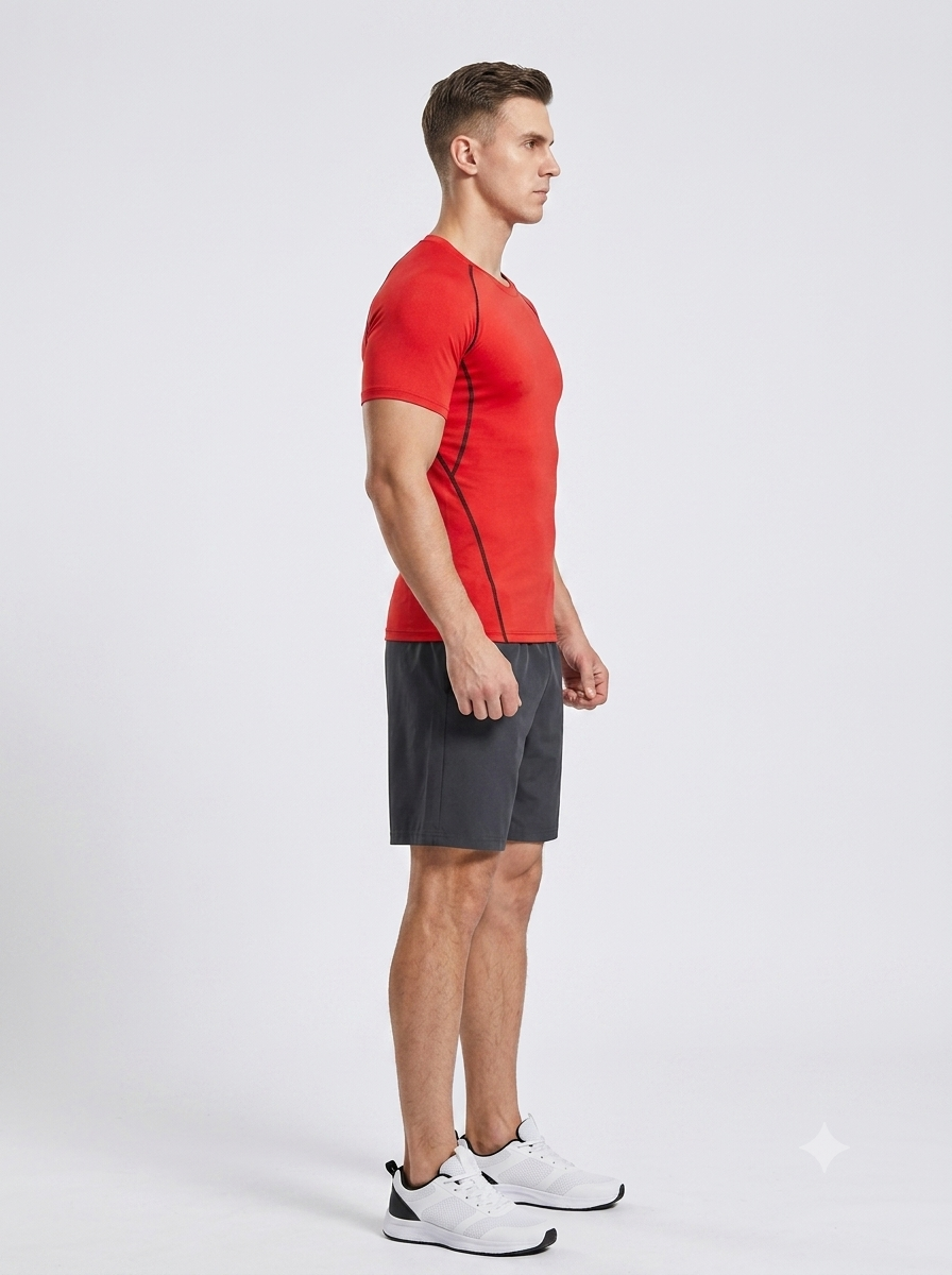 tee shirt compression rouge 2